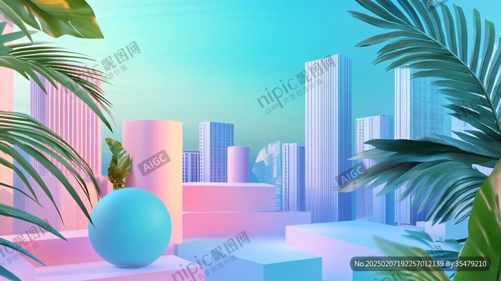 漸變插畫風
