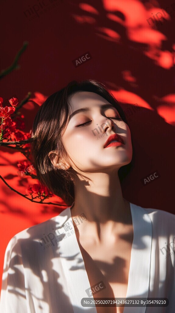 紅白韓系簡約