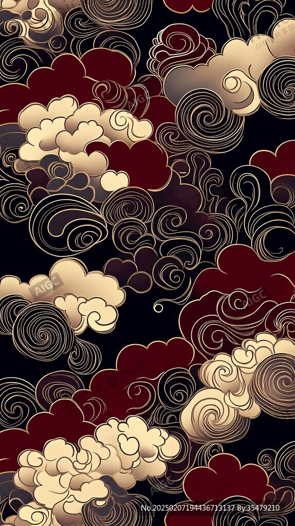暗紋云團(tuán)貴氣云紋圖案