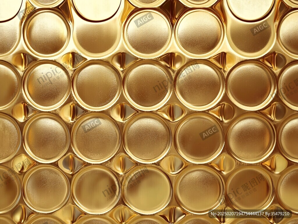 金色筒瓦背景