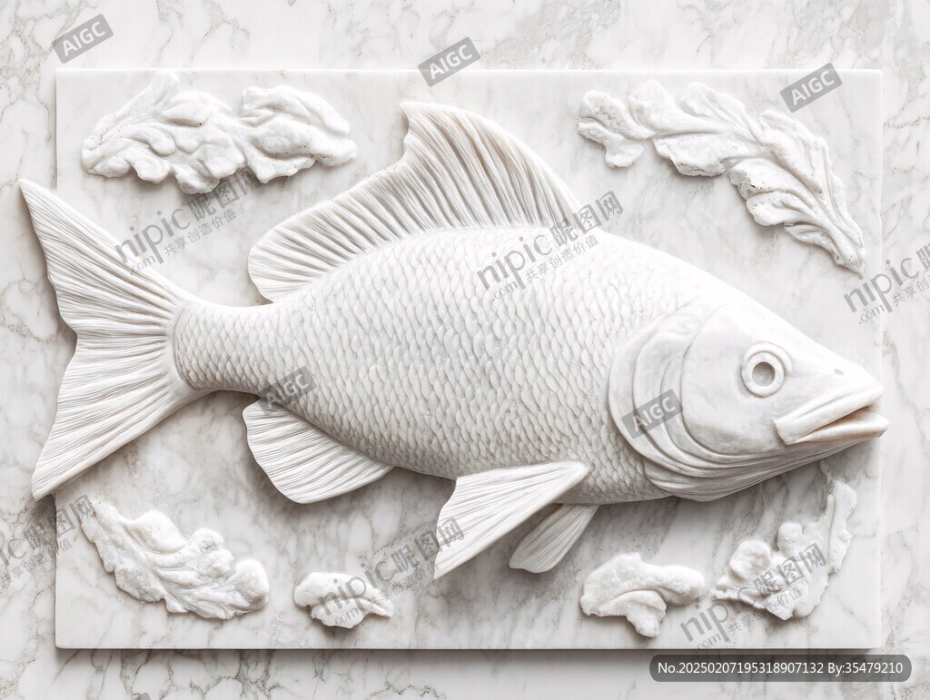 魚浮雕藝術