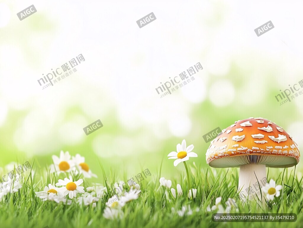 戶外蘑菇圖