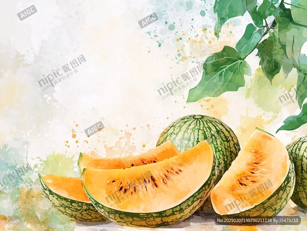 硒砂瓜插畫