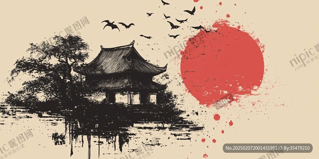 古典古風復古江南水墨