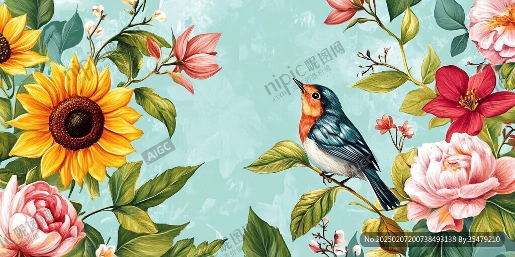 春天花鳥壁紙