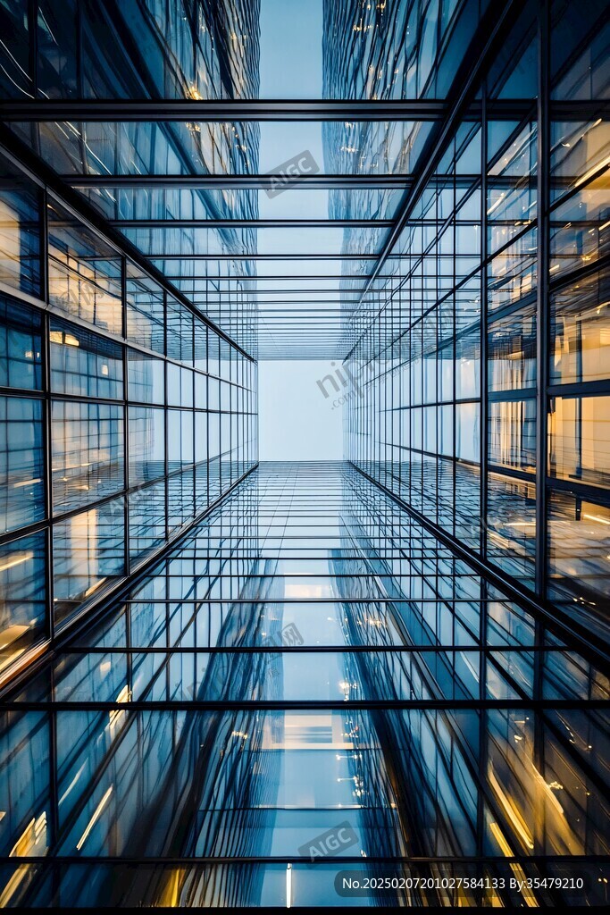 3d玻璃金屬材質(zhì)建筑