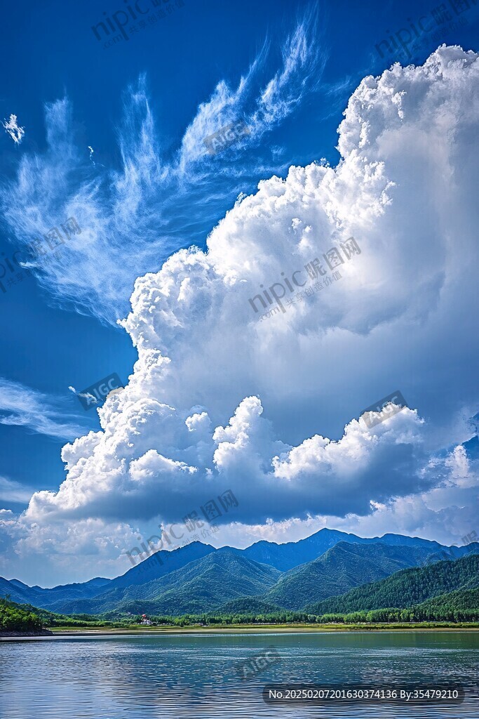 遠(yuǎn)山湖畔云彩