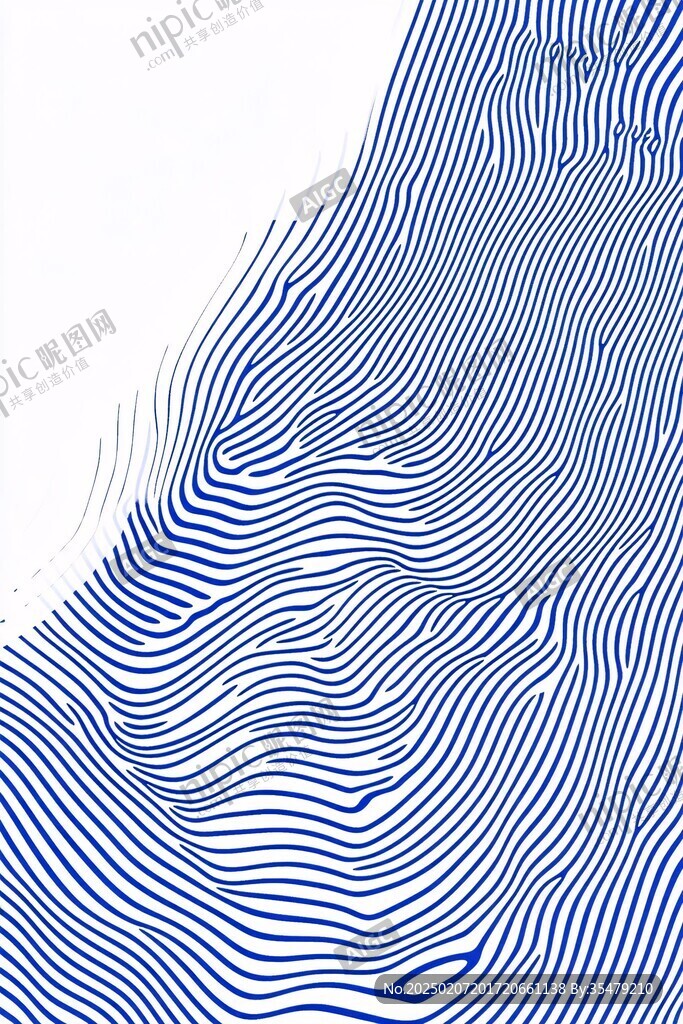 水墨線條波浪紋理