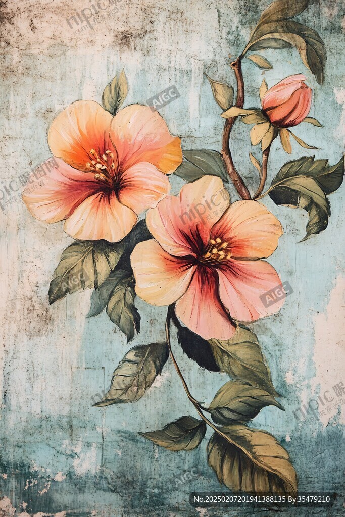 現代裝飾花卉油畫