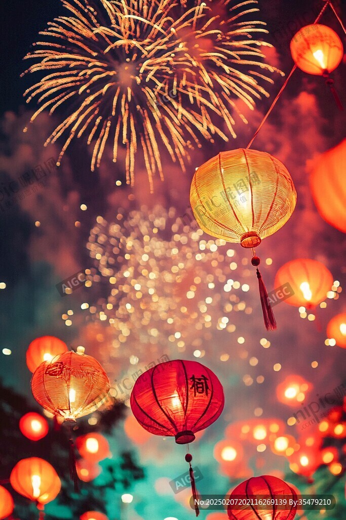 喜慶燈籠煙花