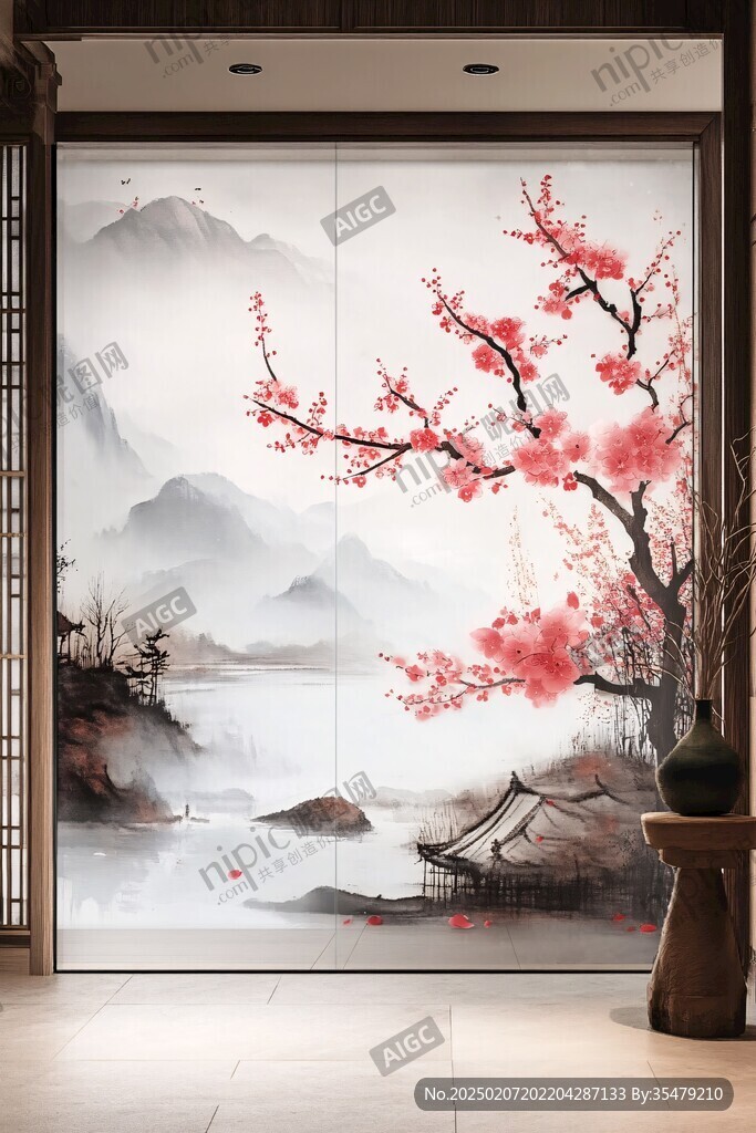 高端移門屏風(fēng)裝飾畫