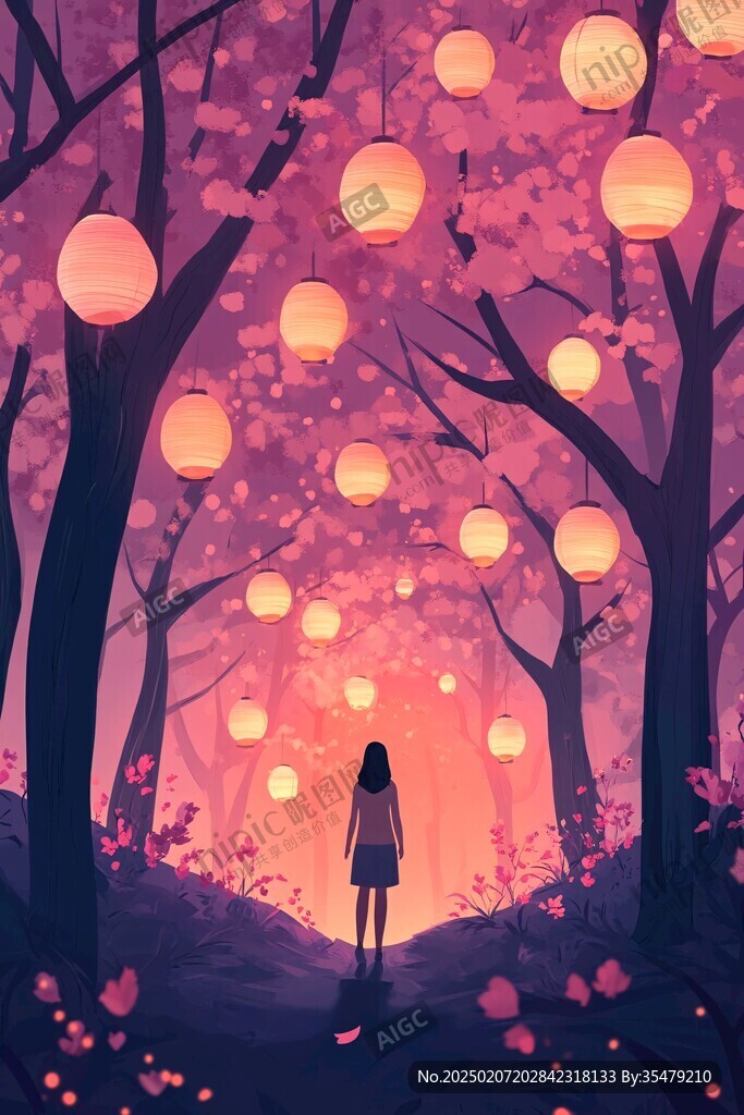 提燈籠的少女