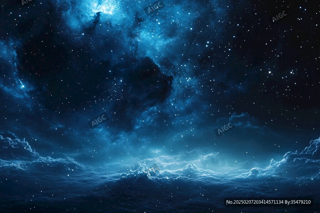 夢幻藍(lán)色夜景