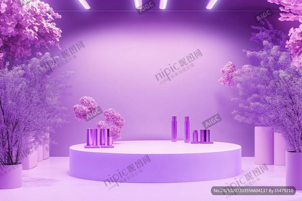 美妝展示背景