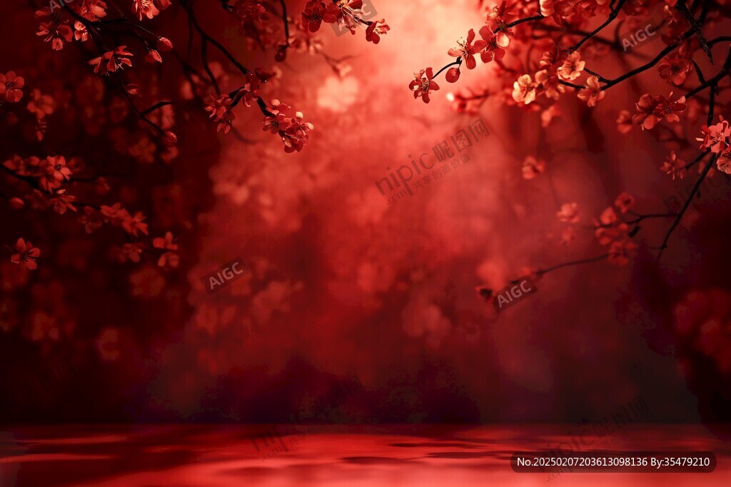 梅花舞臺(tái)背景