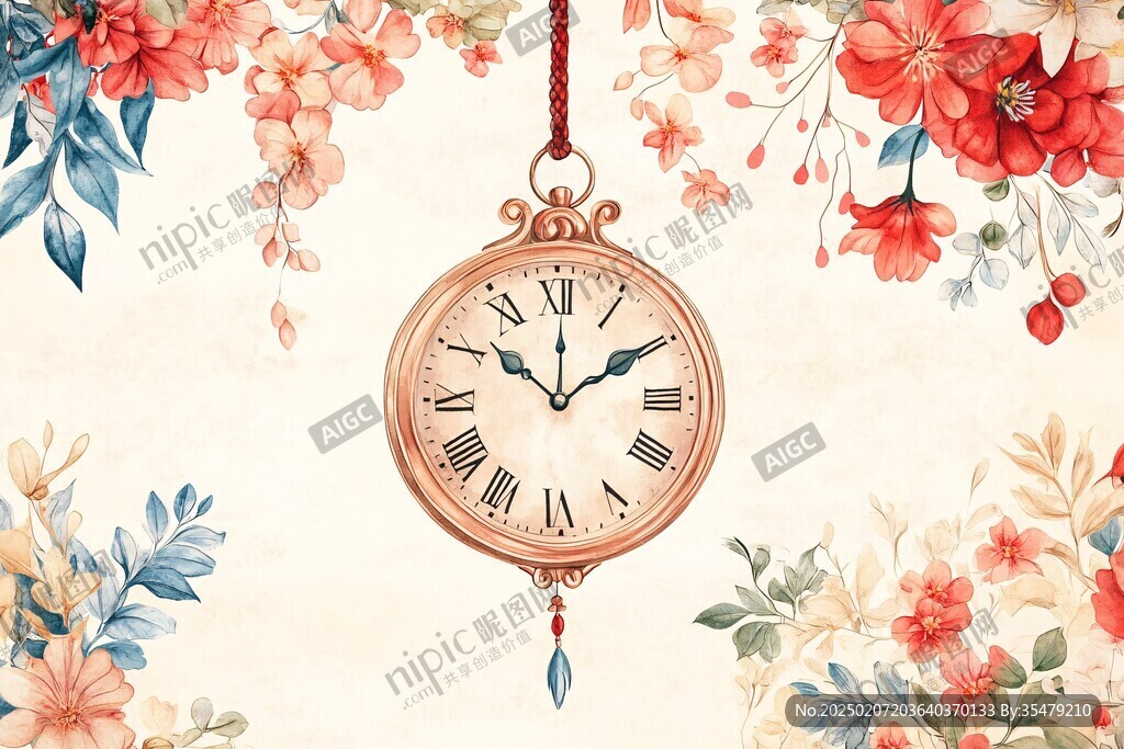 復(fù)古鐘面花紙