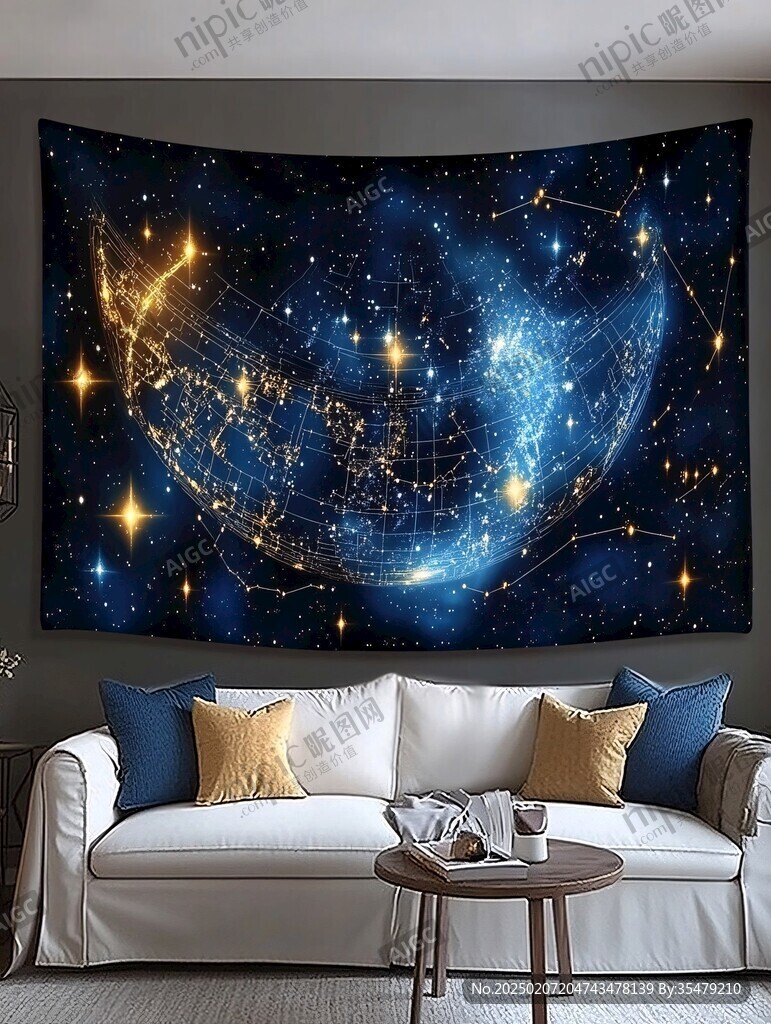 3d宇宙壁畫