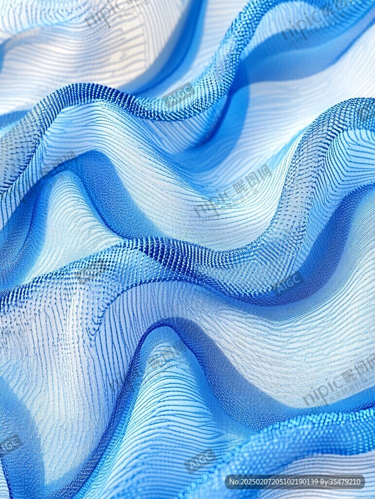 動感波浪布料