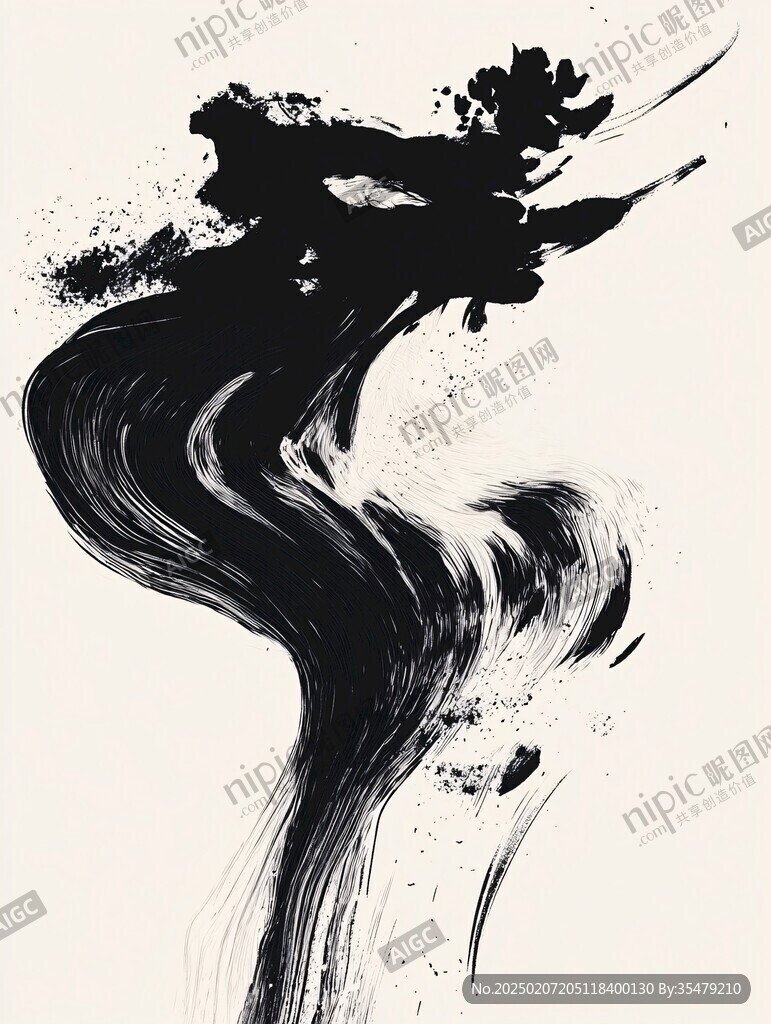 抽象水墨龍