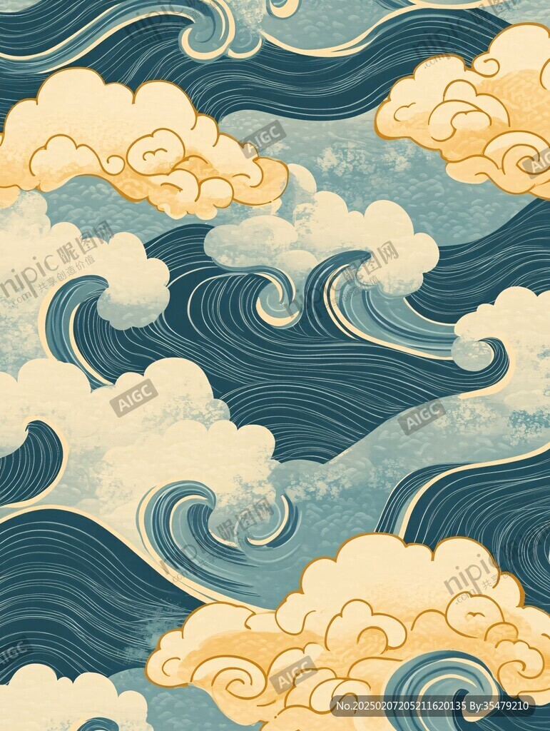 海水云紋