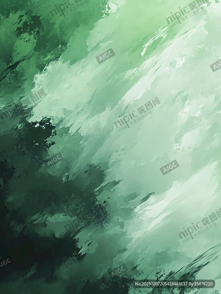 綠色背景底紋水彩暈染