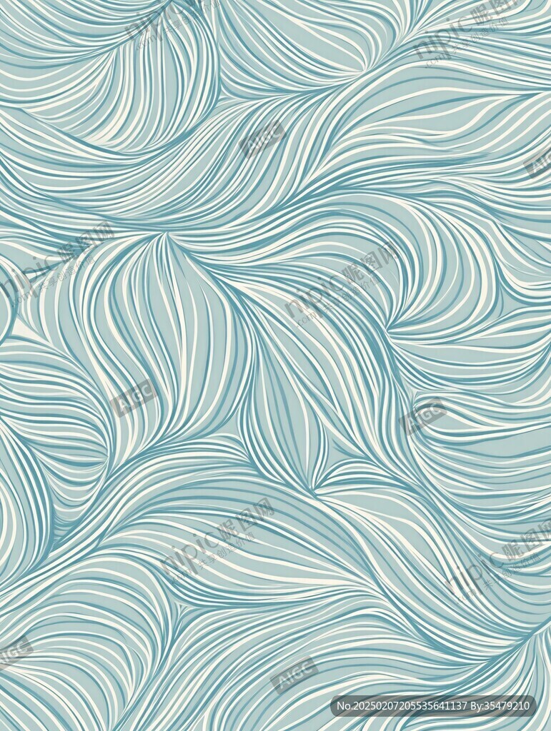線繪海浪地毯圖案