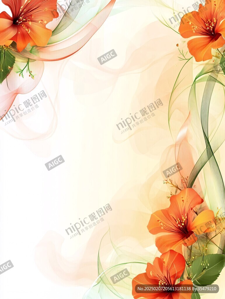 底紋邊框唯美花朵