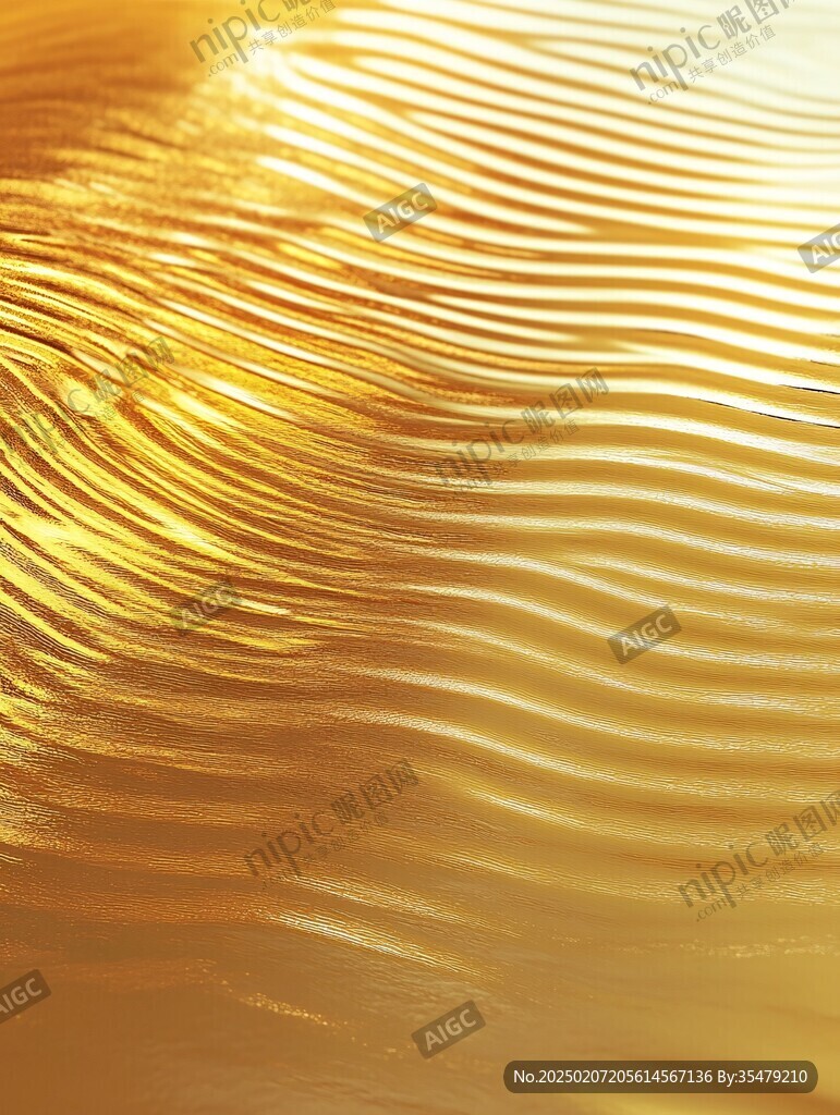 金色水面金色波濤