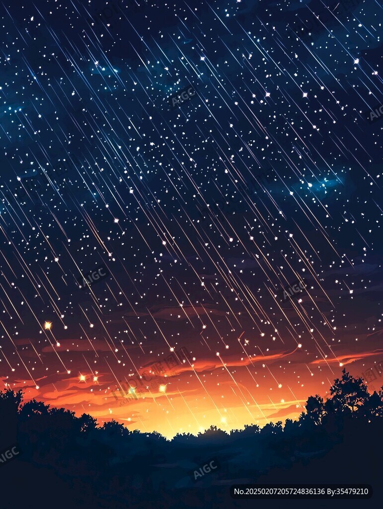 創(chuàng)意夜晚星點流星