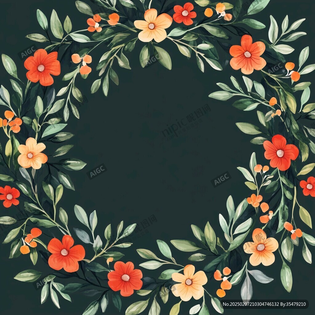 花環(huán)綠葉