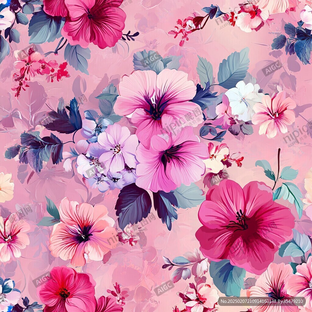 數(shù)碼印花圖案花卉