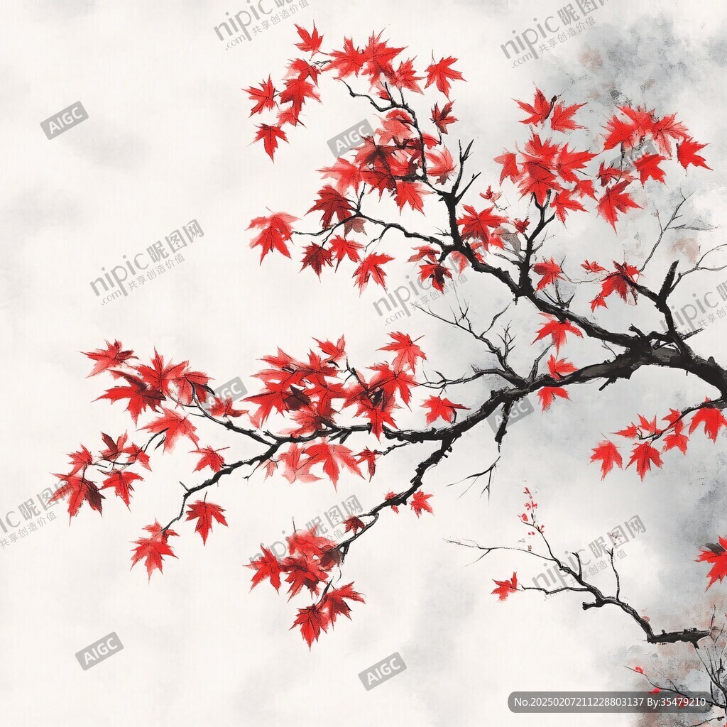 楓樹枝紅楓葉