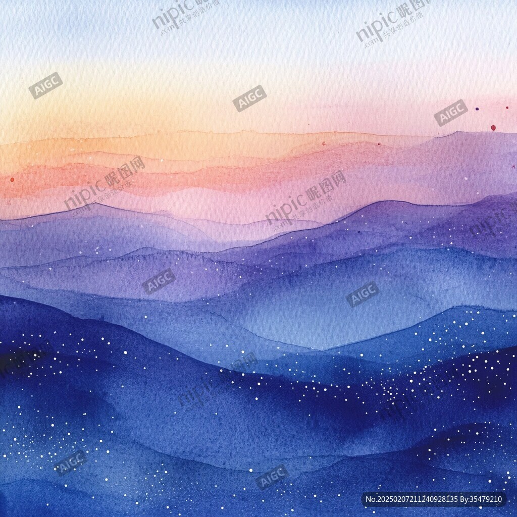 彩色線條山水背景
