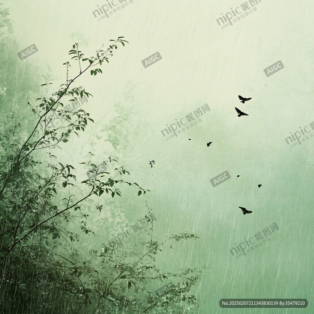 煙雨插畫(huà)