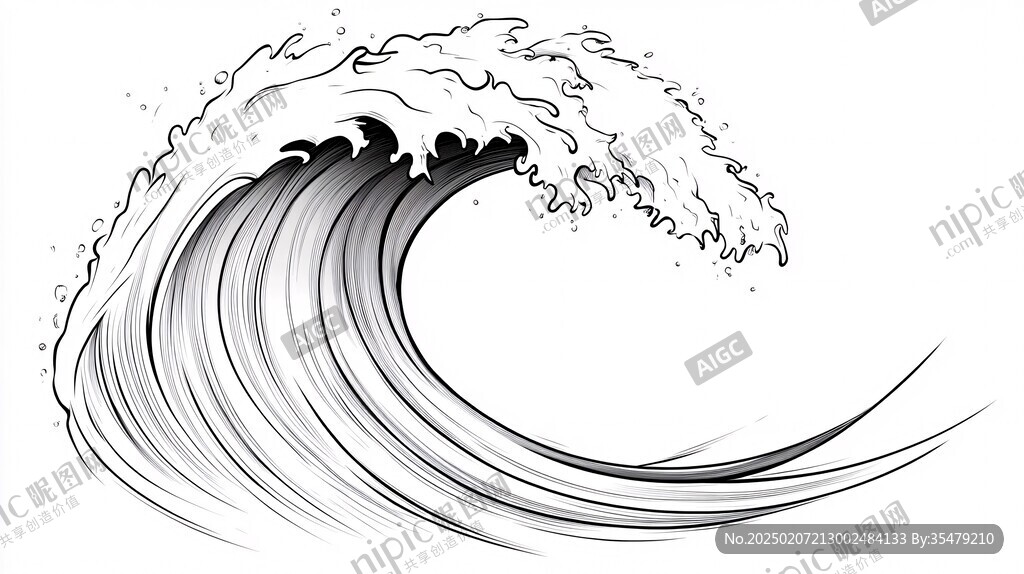 激浪簡筆畫