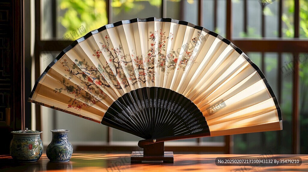 折扇新中式花鸟 折扇新中式花鸟