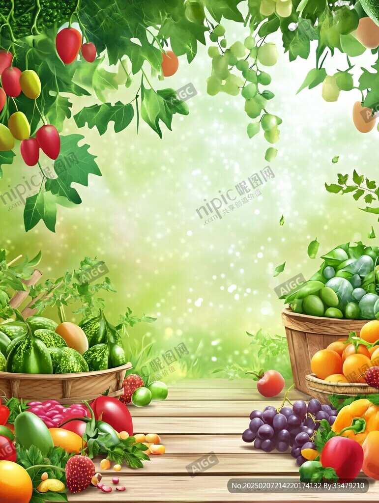 果園豐收插畫
