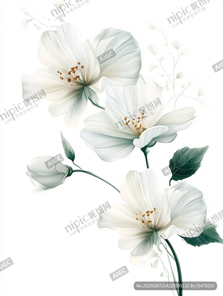 3d簡約花