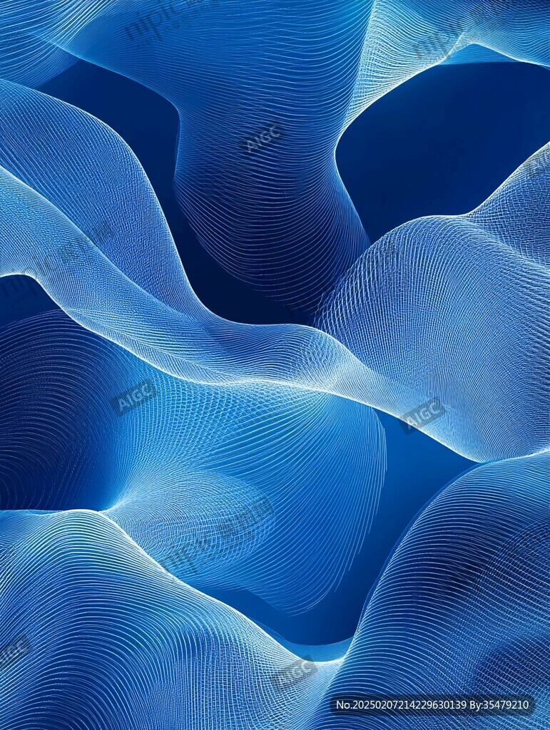 炫彩波浪藍色漸變紋理