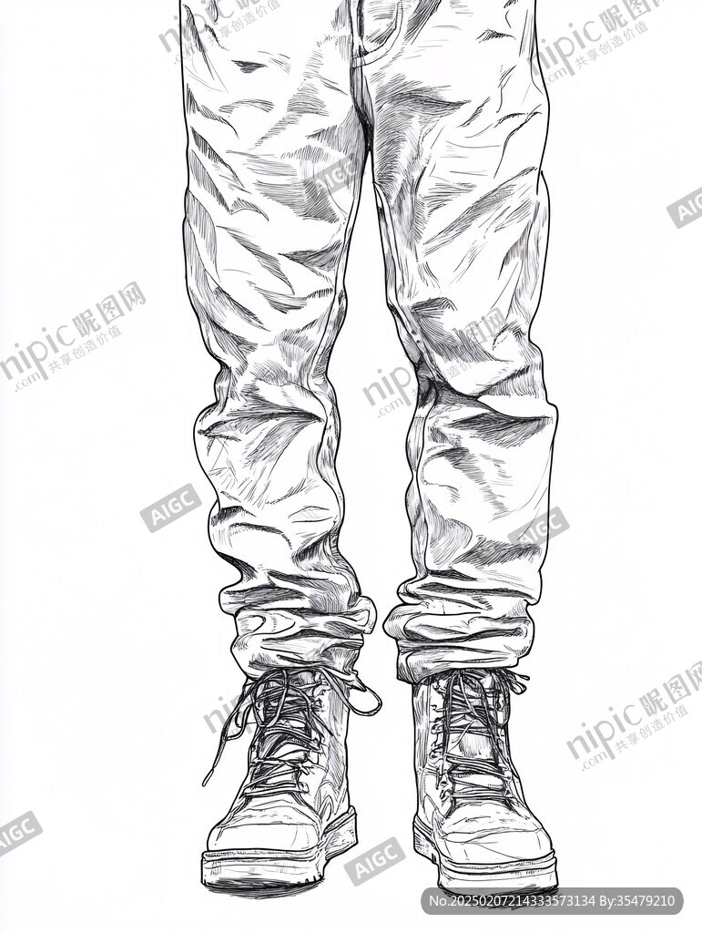 軍訓(xùn)服裝線稿