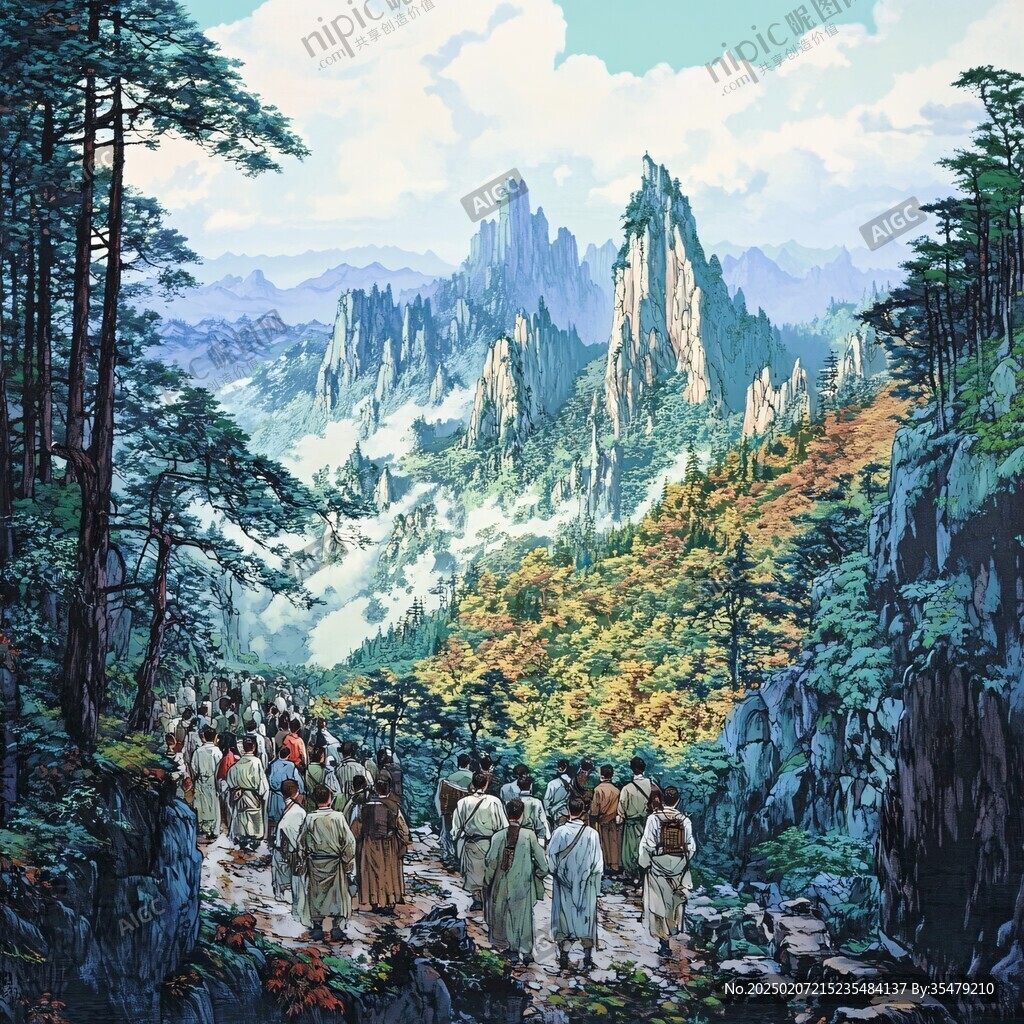 九華山油畫