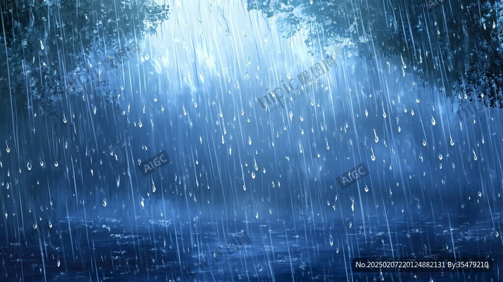 唯美雨景