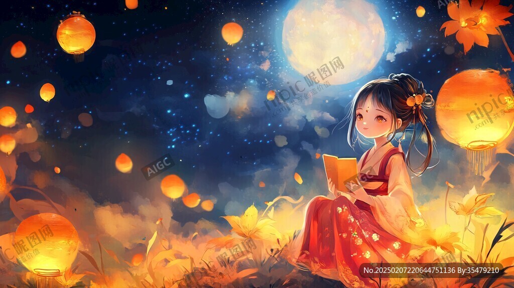 中秋唯美寬屏壁紙