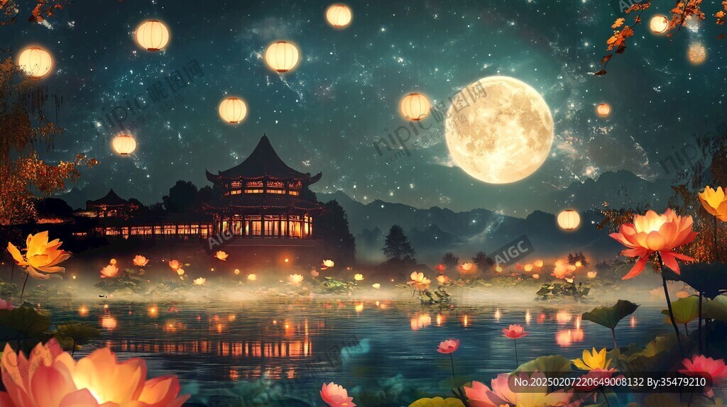 夢幻中秋節場景
