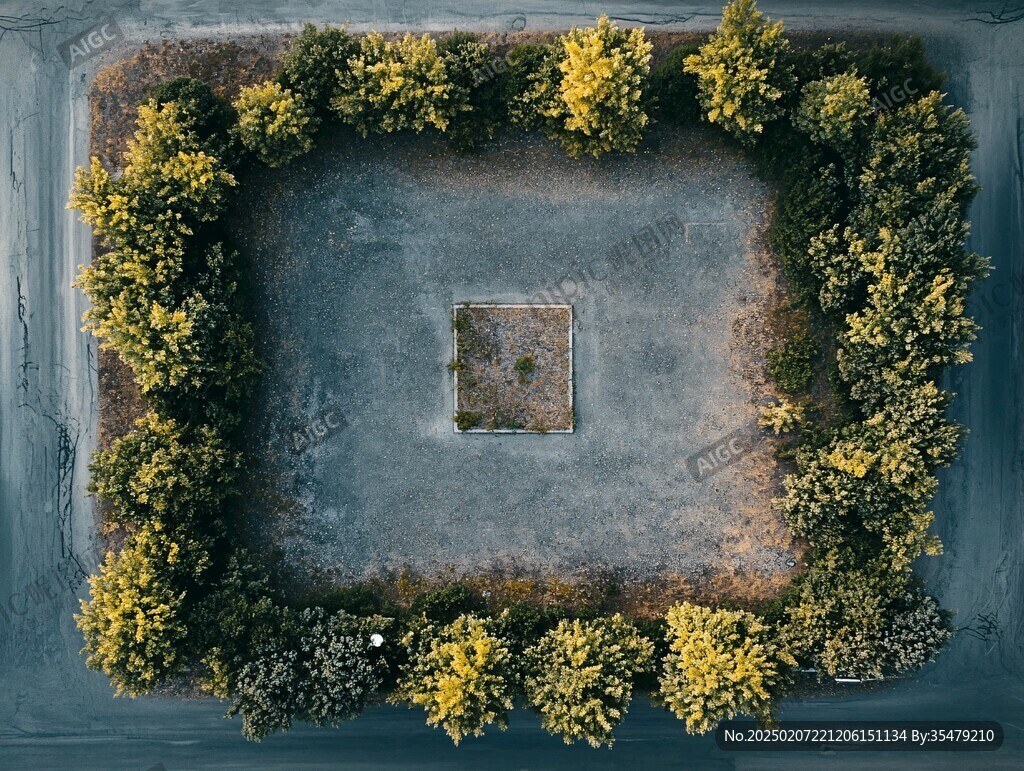 舊涼亭航拍頂視圖