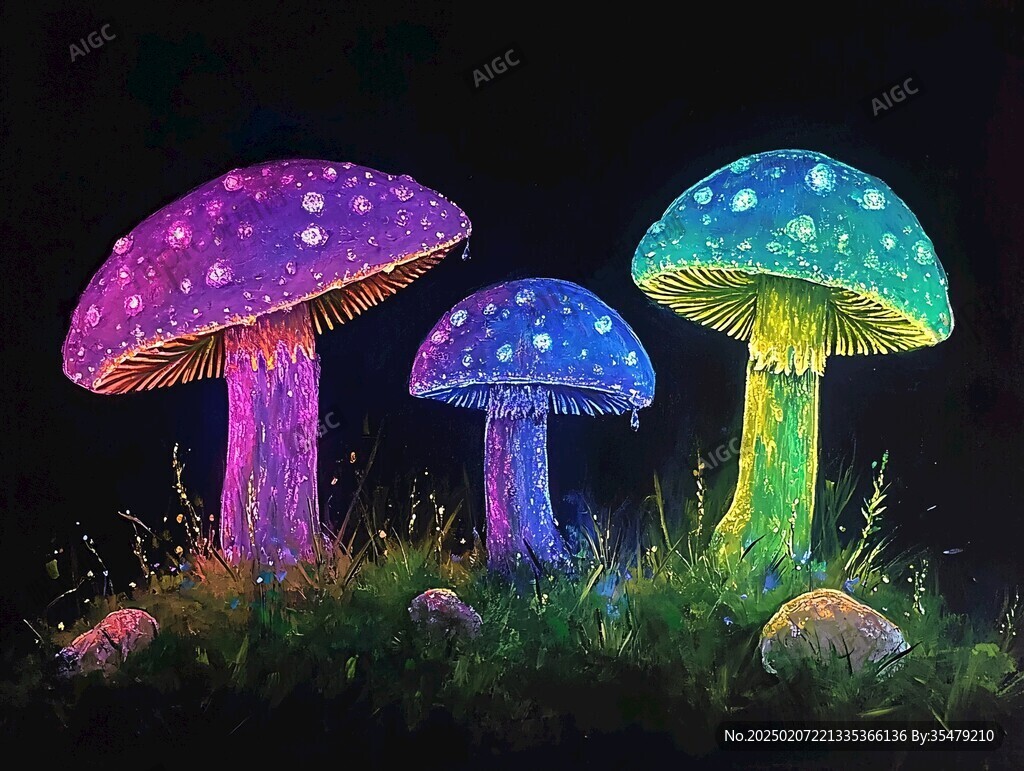 發(fā)光的蘑菇