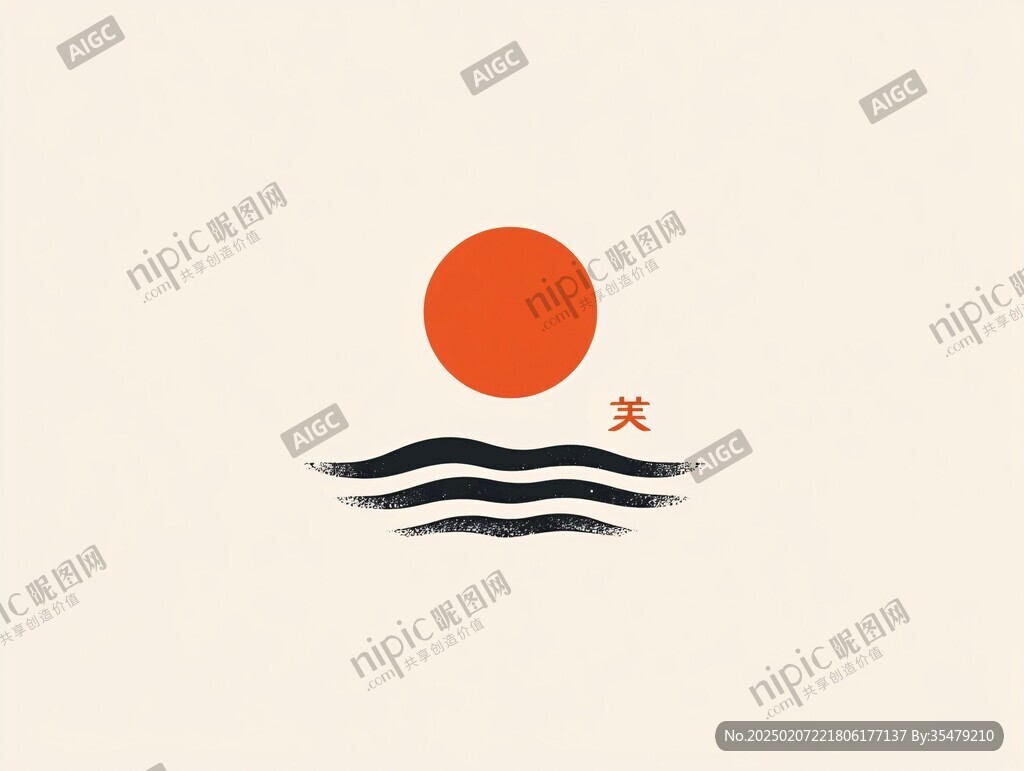 日式海浪logo