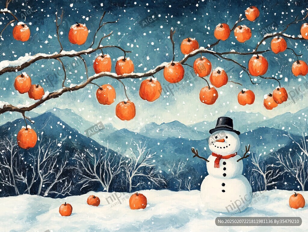 雪人插畫