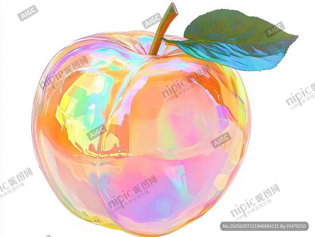 低多邊形蘋果