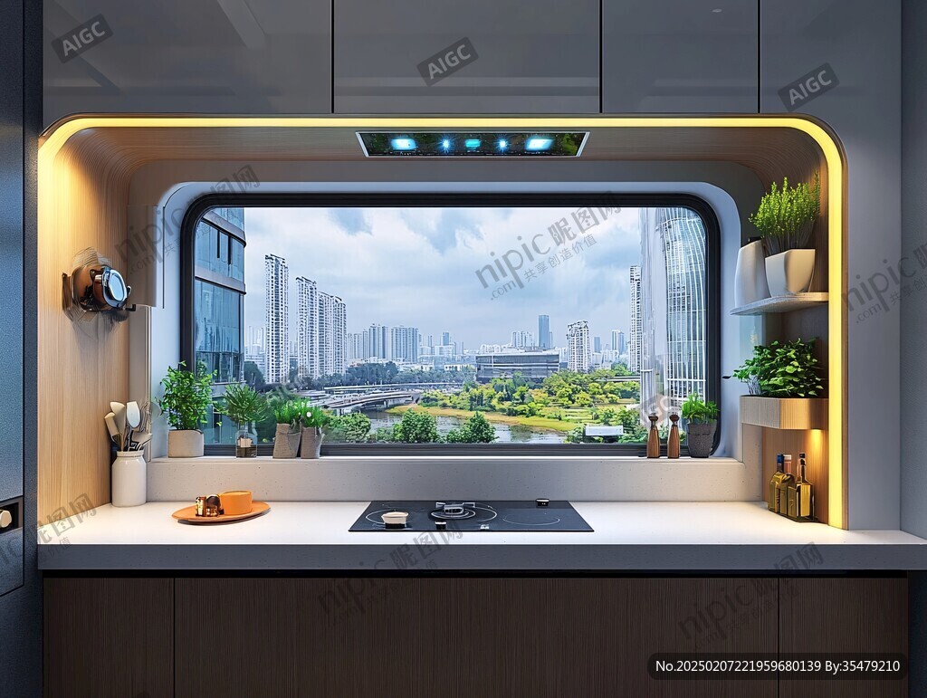 廚房夜景效果圖